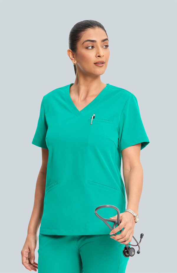 Short Sleeve V-Neck Scrub Set - Image 3