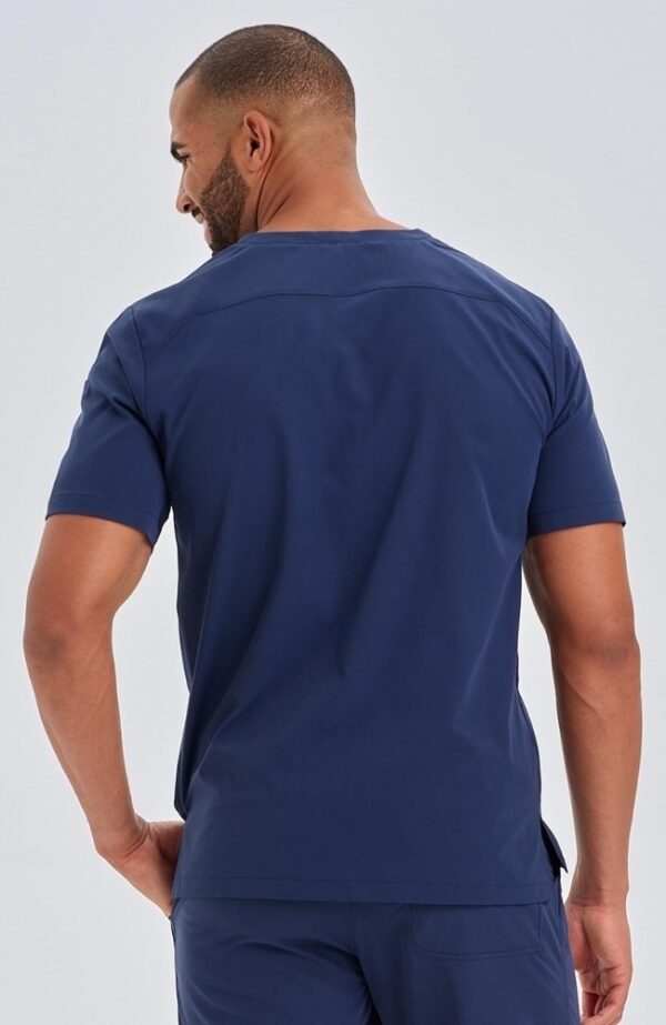 Men's Short Sleeve V-Neck Workwear Shirt & Pants Set - Image 4