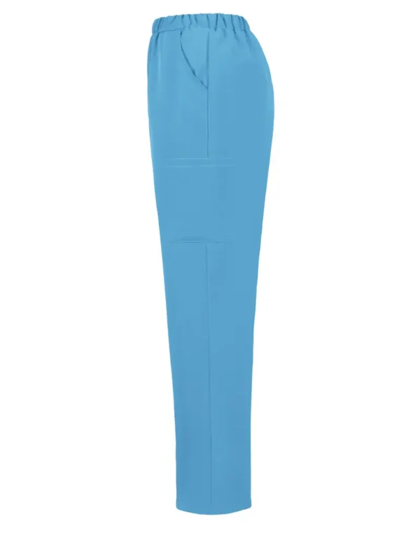 Unisex Polyester Scrub Set V-Neck Top with Pockets - Image 2